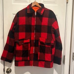 Vintage Woolrich Reversible Buffalo Check Wool Hunting Jacket